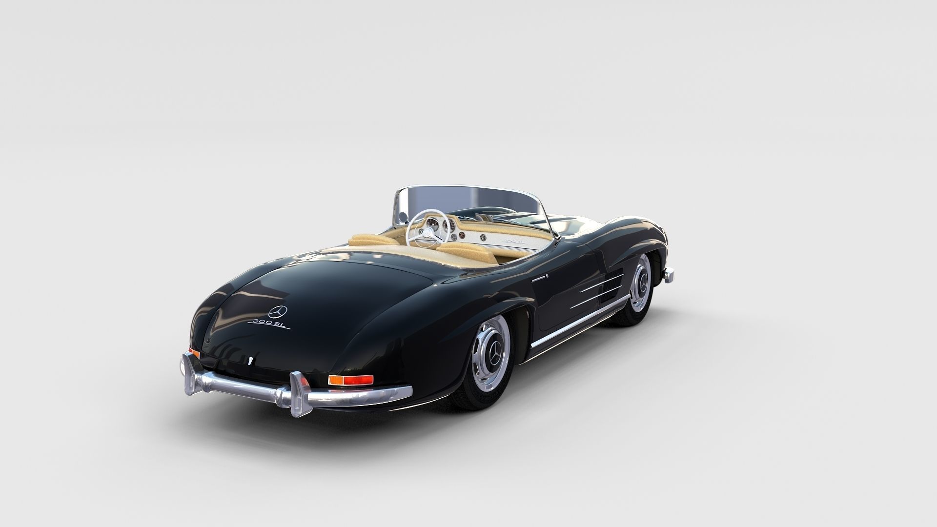 Mercedes 300SL with interior Pack 3D model_93