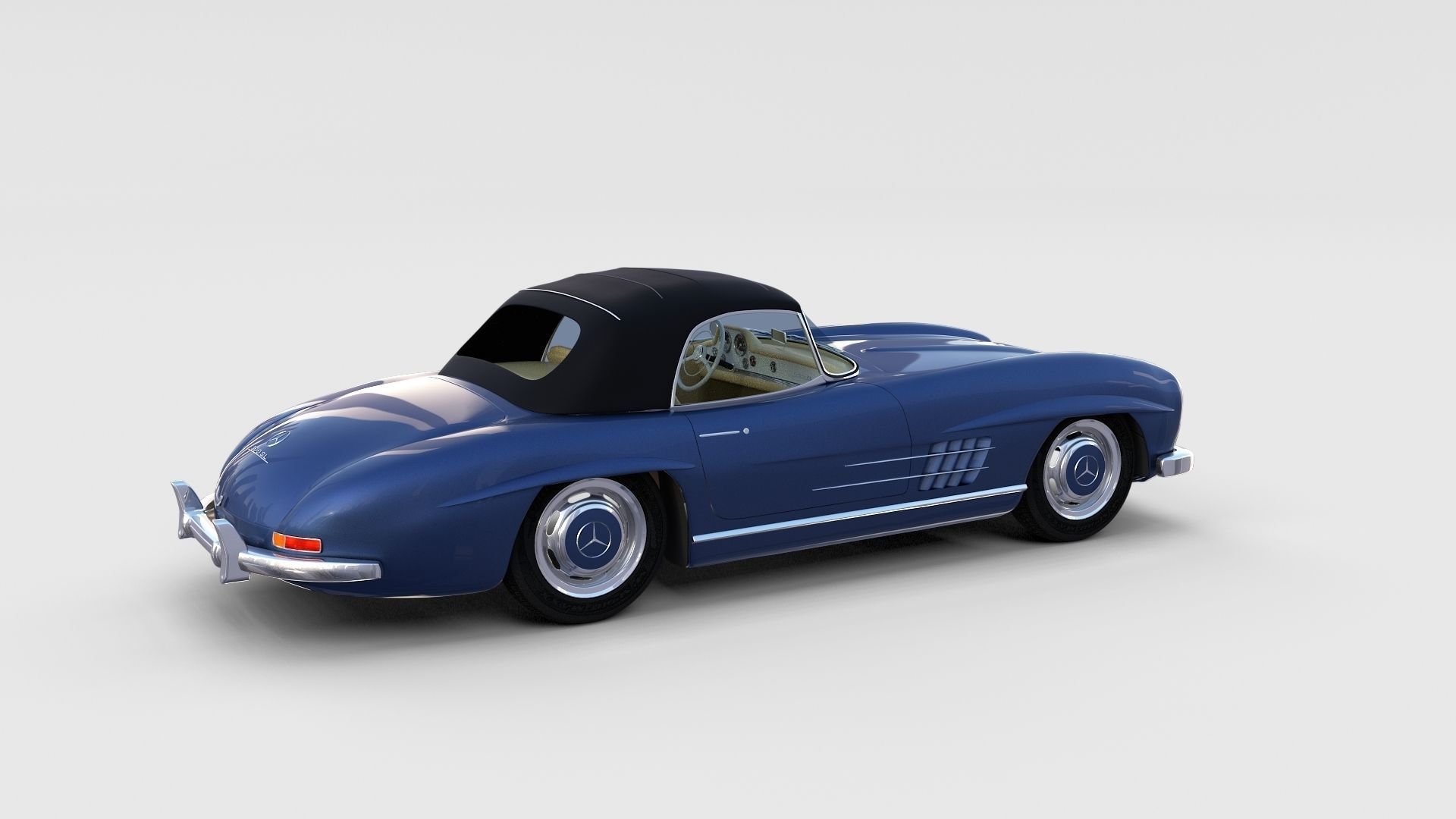 Mercedes 300SL with interior Pack 3D model_90