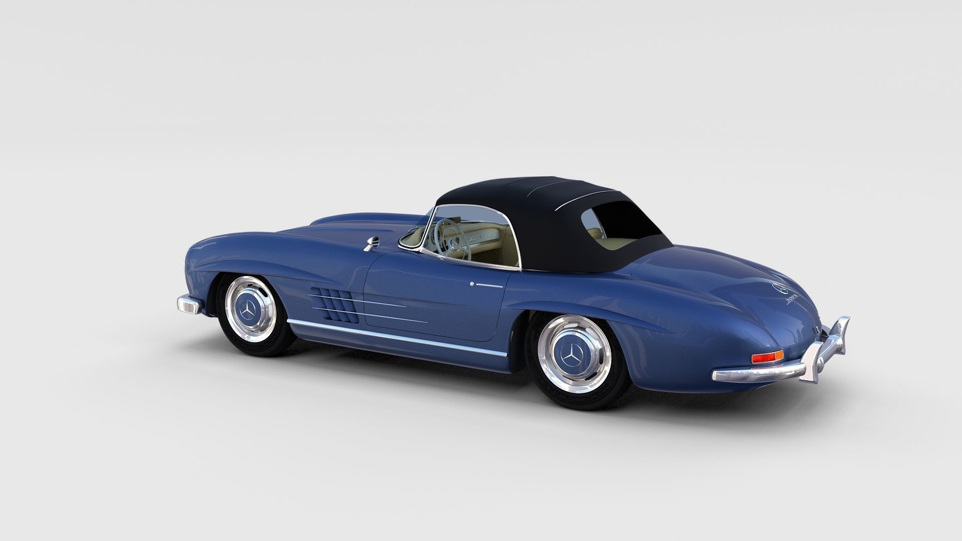 Mercedes 300SL with interior Pack 3D model_37