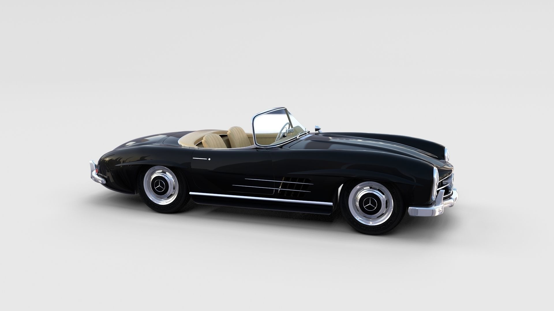 Mercedes 300SL with interior Pack 3D model_43