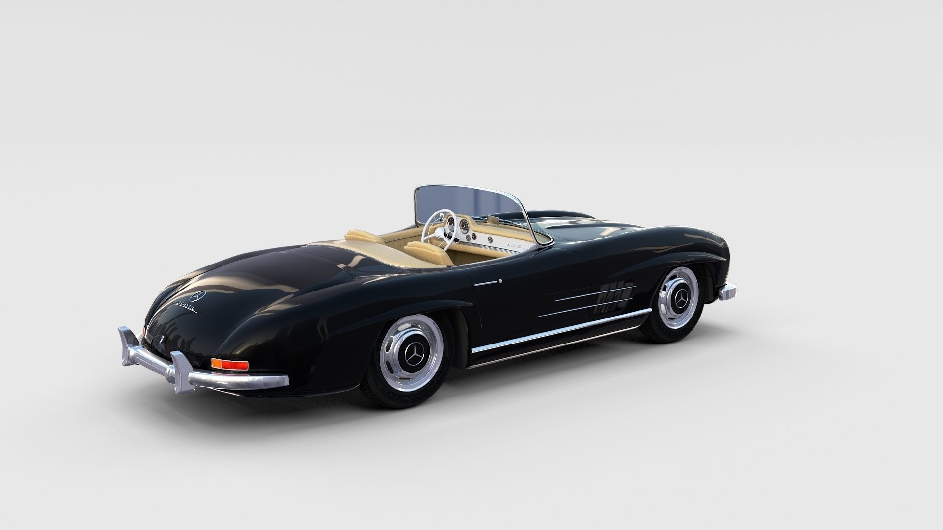 Mercedes 300SL with interior Pack 3D model_44