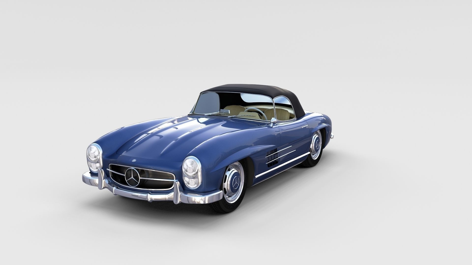 Mercedes 300SL with interior Pack 3D model_8