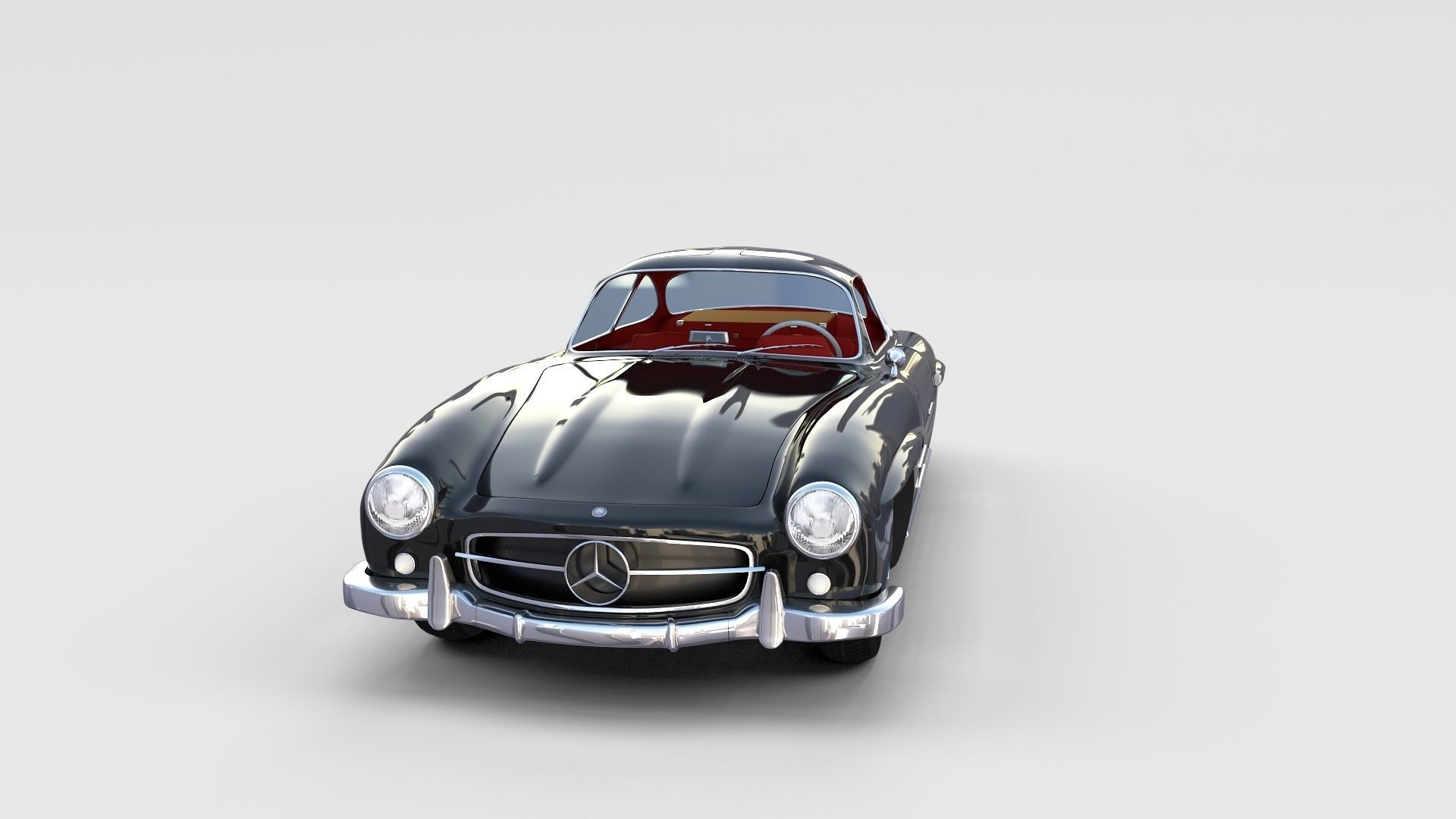 Mercedes 300SL with interior Pack 3D model_3