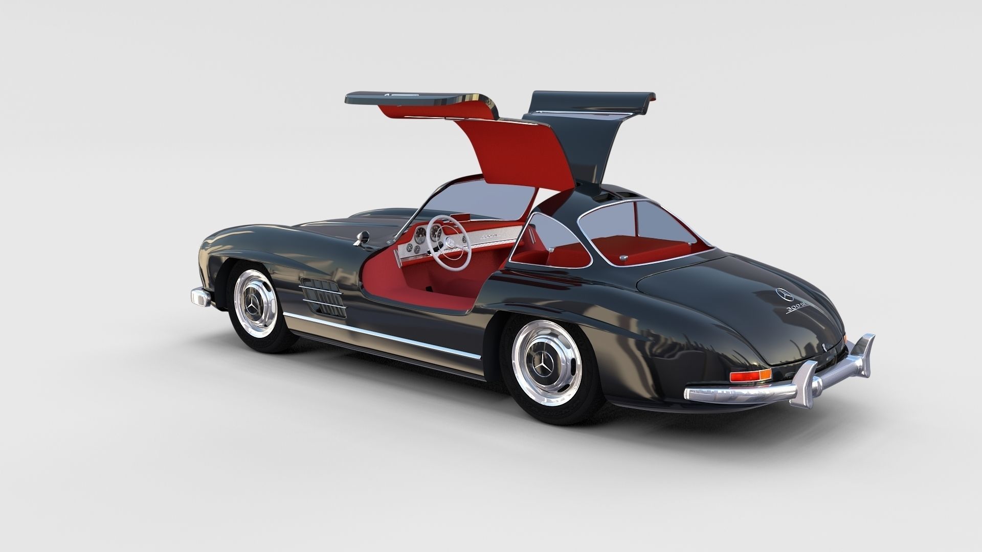 Mercedes 300SL with interior Pack 3D model_38