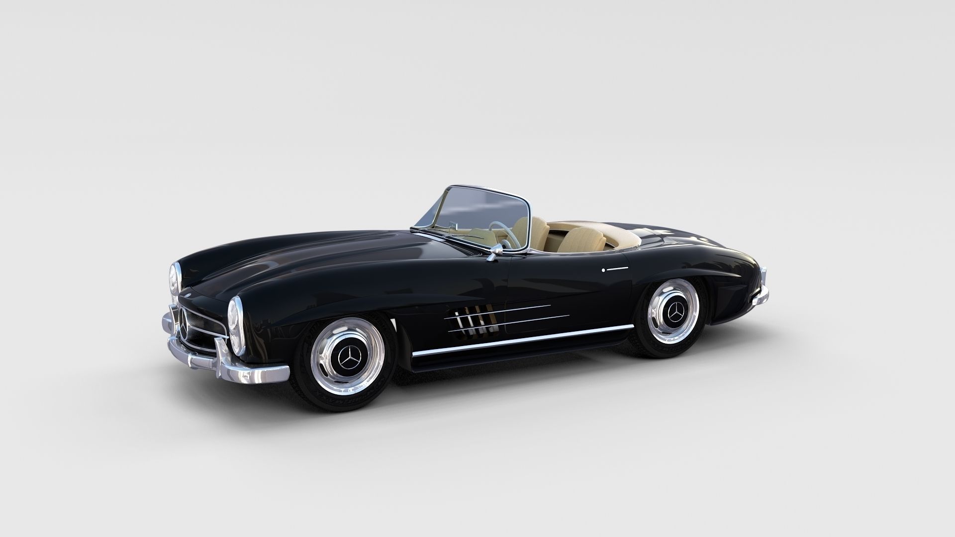 Mercedes 300SL with interior Pack 3D model_18