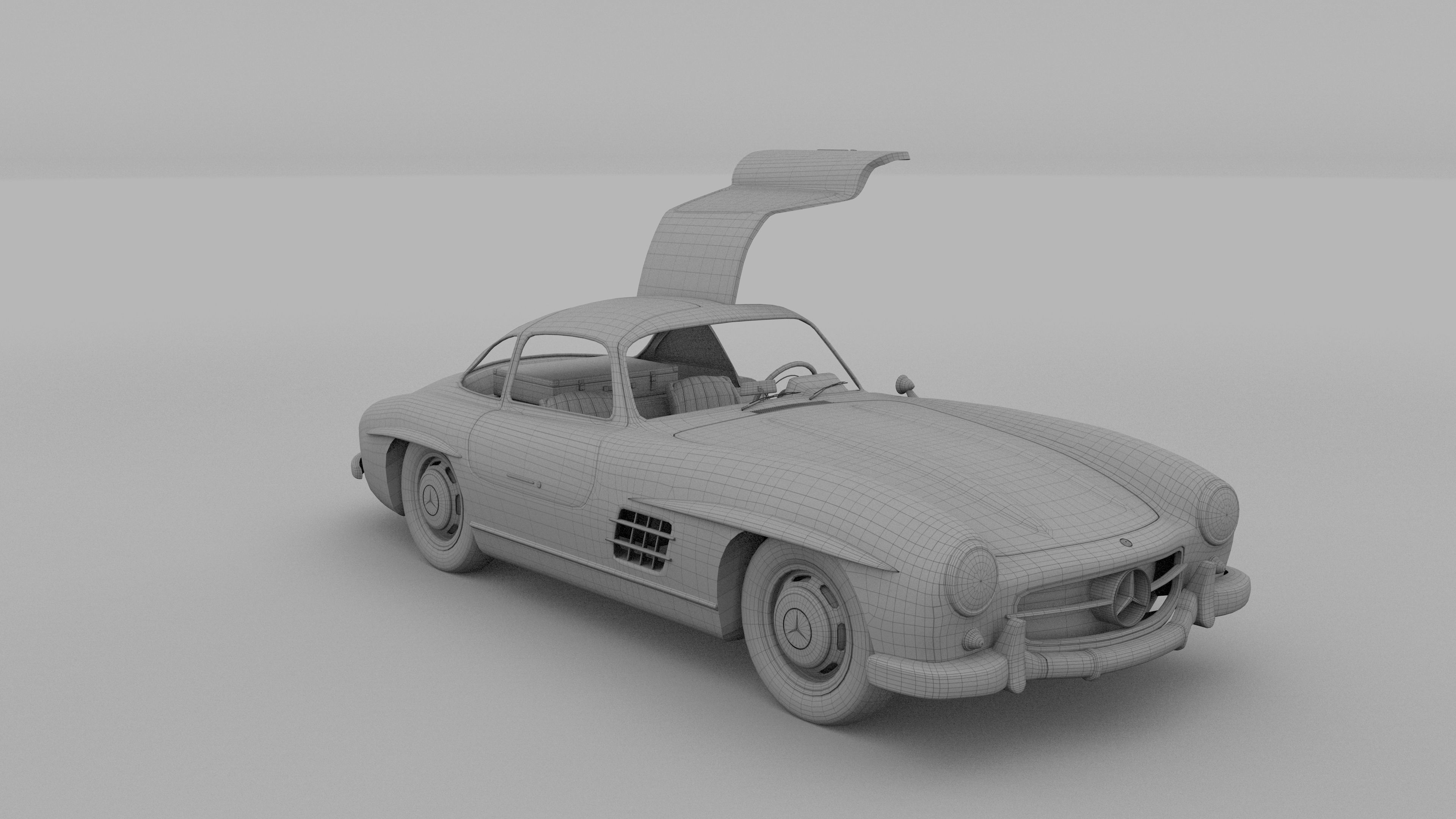 Mercedes 300SL with interior Pack 3D model_92