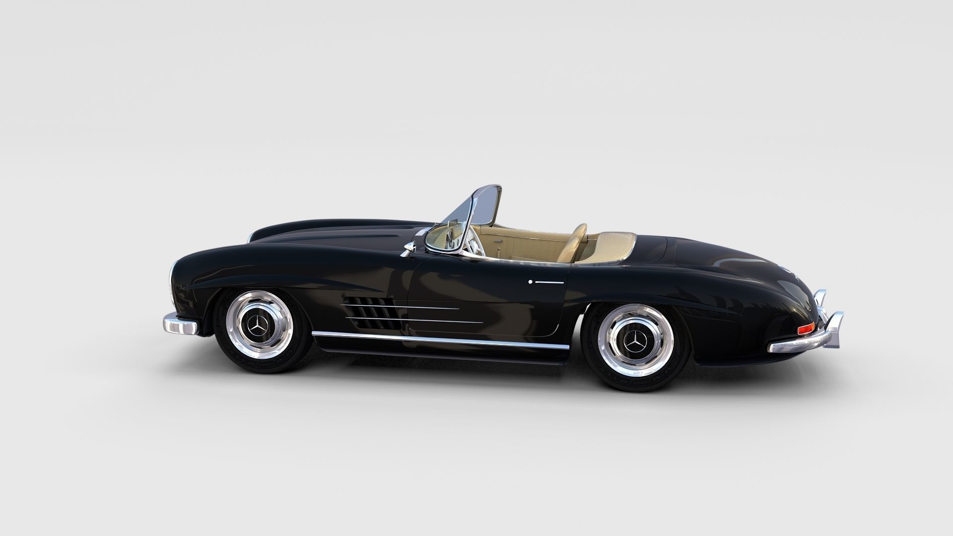 Mercedes 300SL with interior Pack 3D model_28
