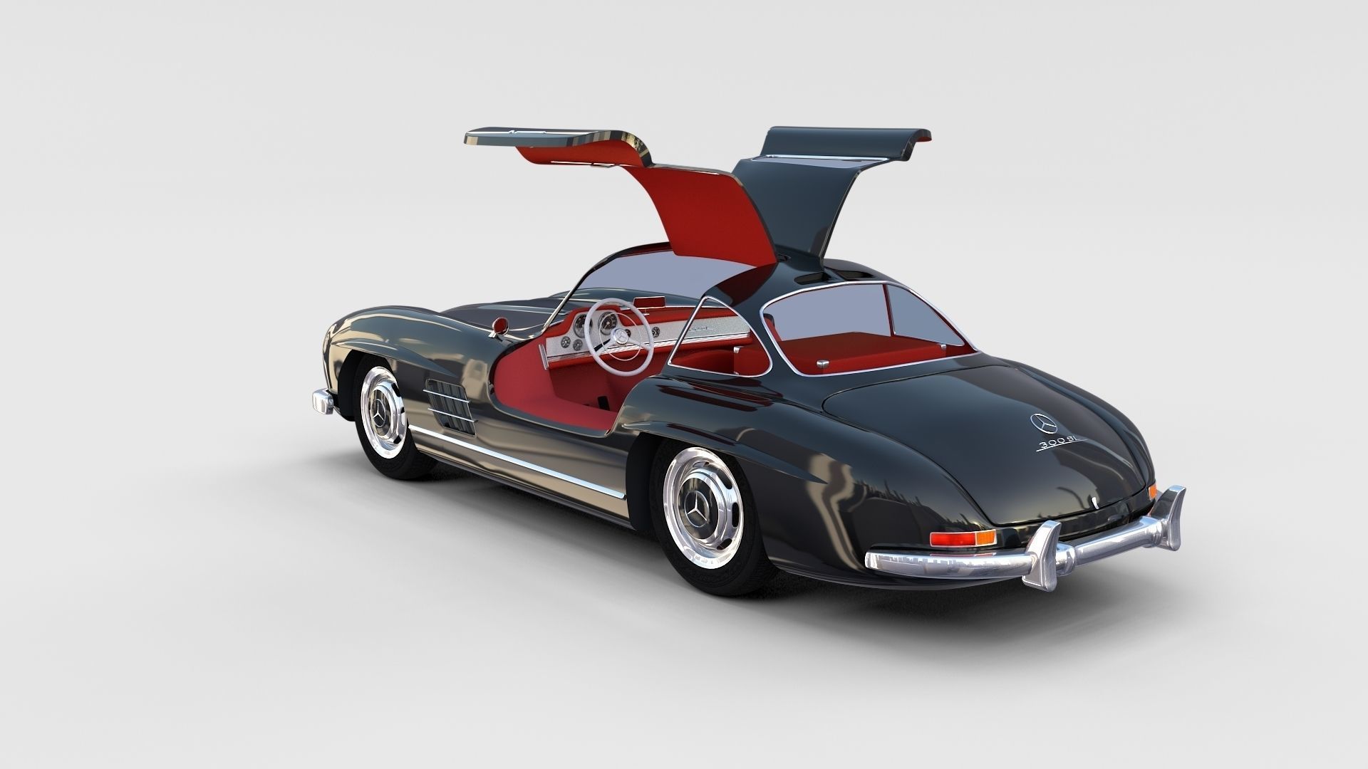 Mercedes 300SL with interior Pack 3D model_91