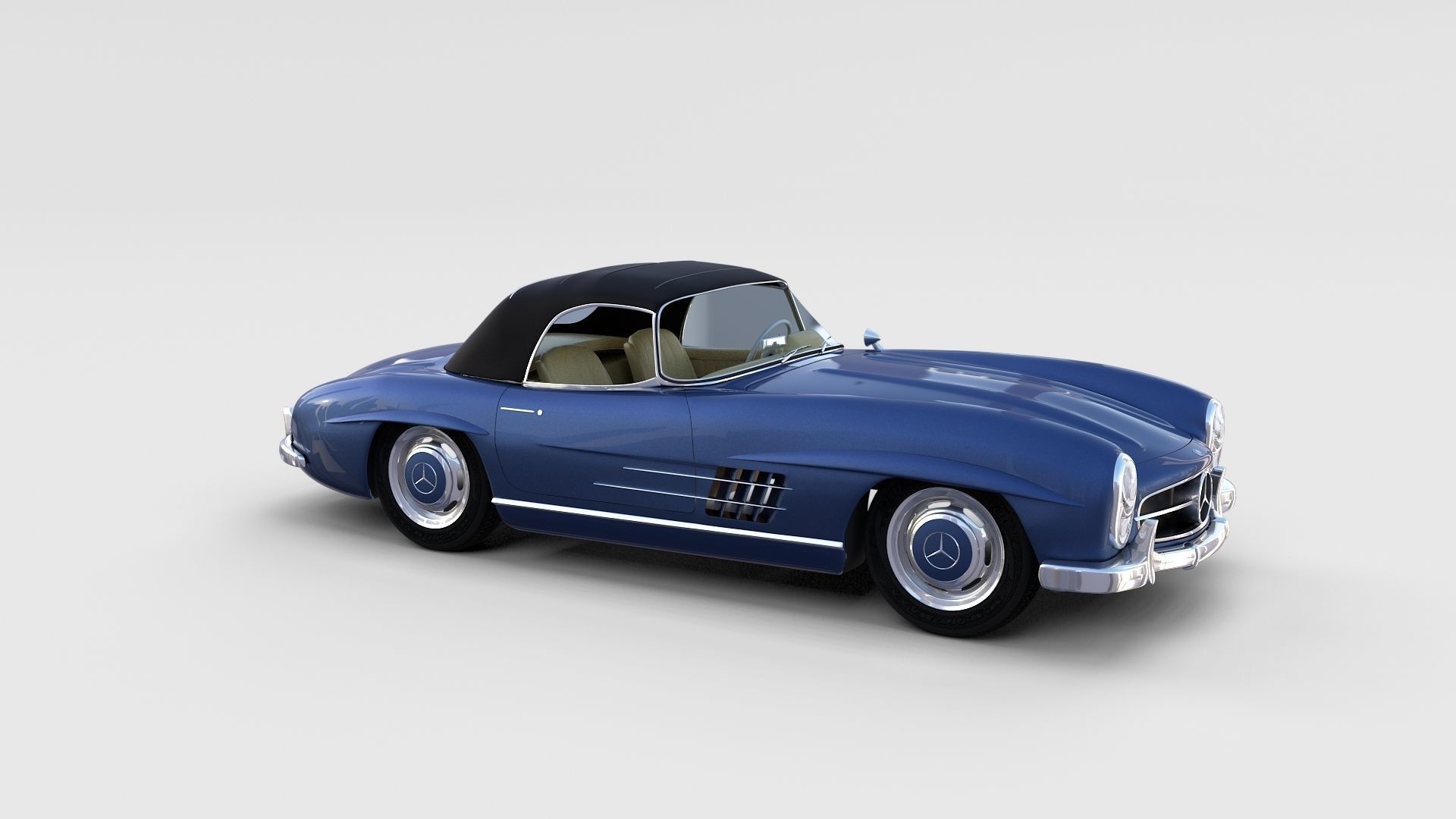 Mercedes 300SL with interior Pack 3D model_51