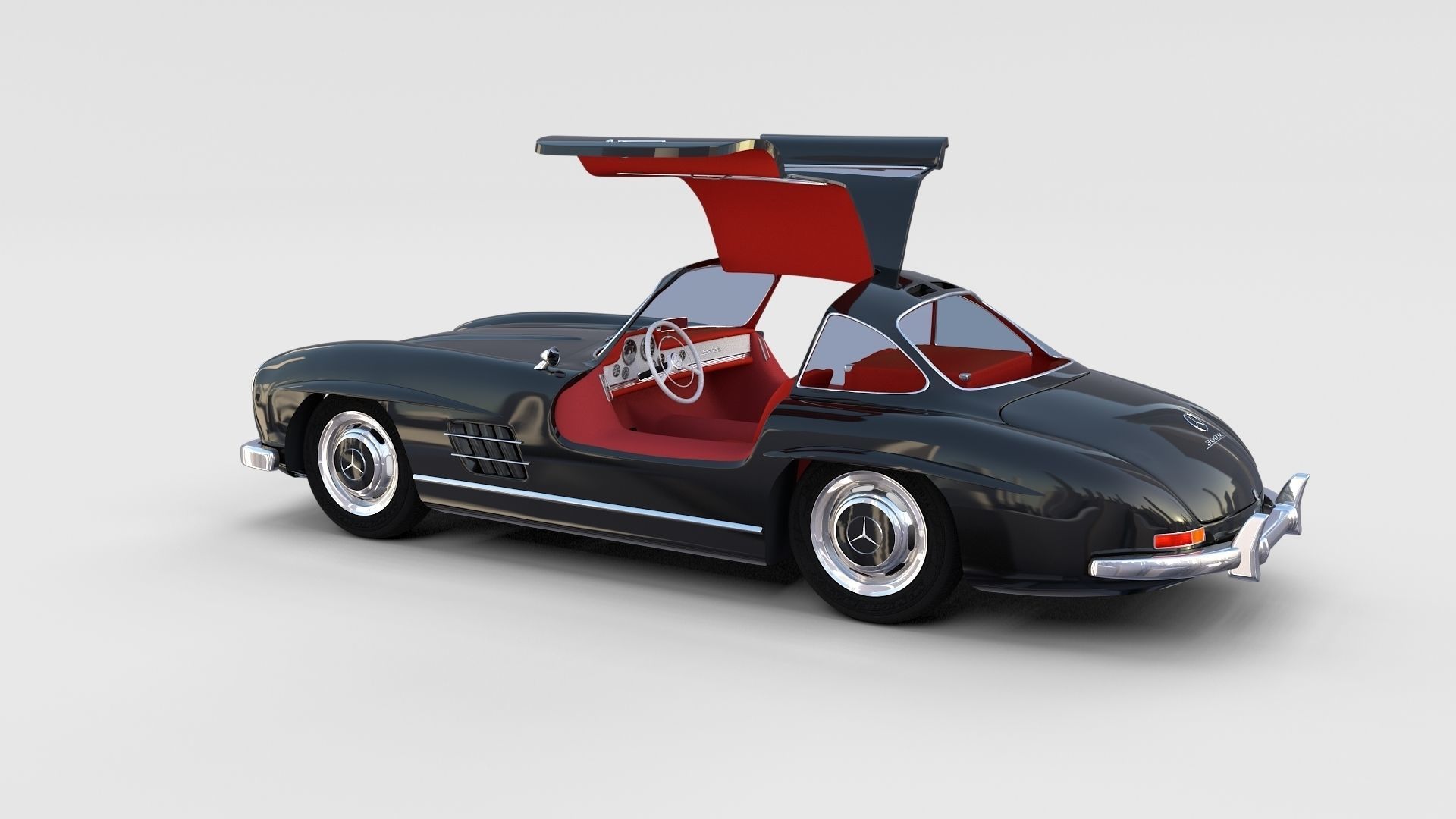 Mercedes 300SL with interior Pack 3D model_36
