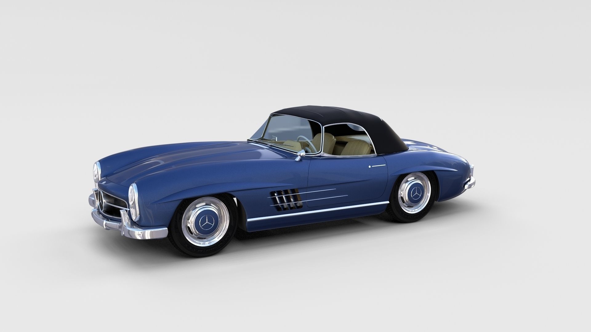 Mercedes 300SL with interior Pack 3D model_20