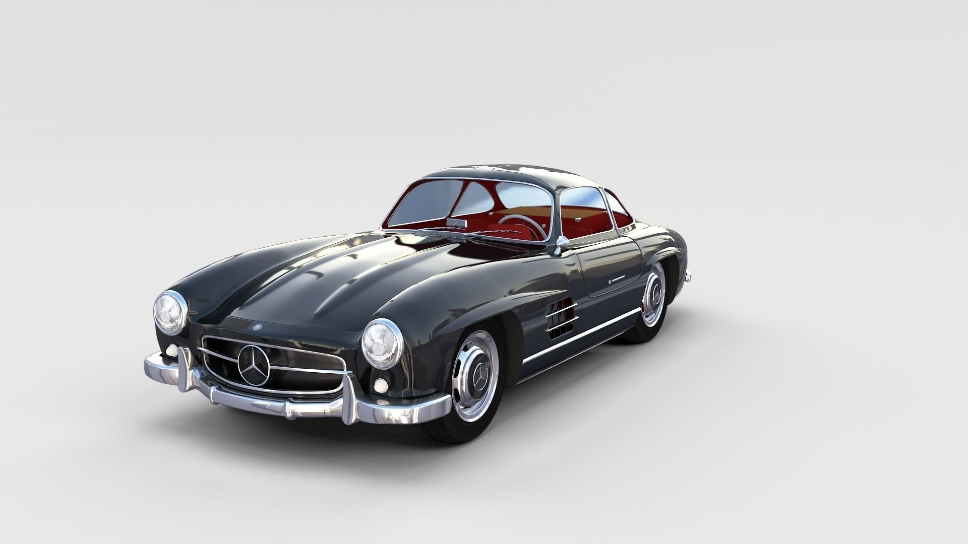 Mercedes 300SL with interior Pack 3D model_9