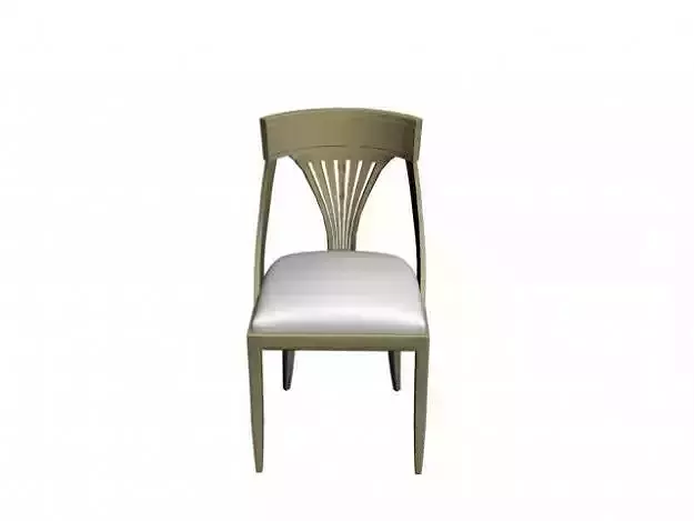Char dining chair with seat and back 3D model