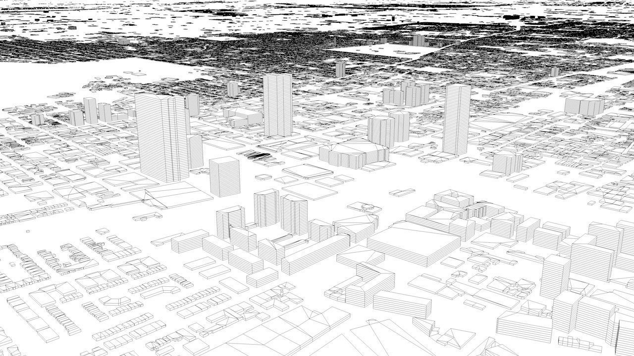 Montreal Streets and Buildings 3D model_10
