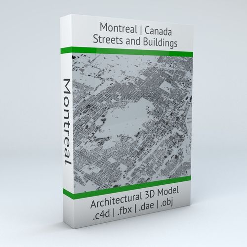 Montreal Streets and Buildings 3D model