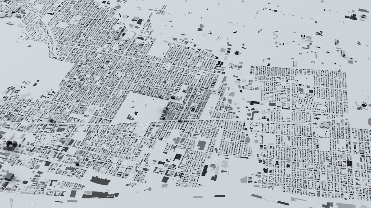 Montreal Streets and Buildings 3D model_2