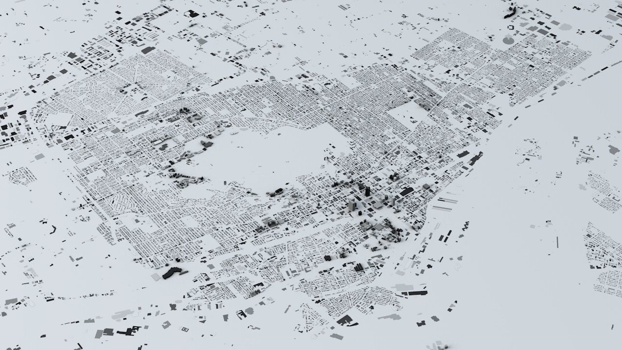 Montreal Streets and Buildings 3D model_1