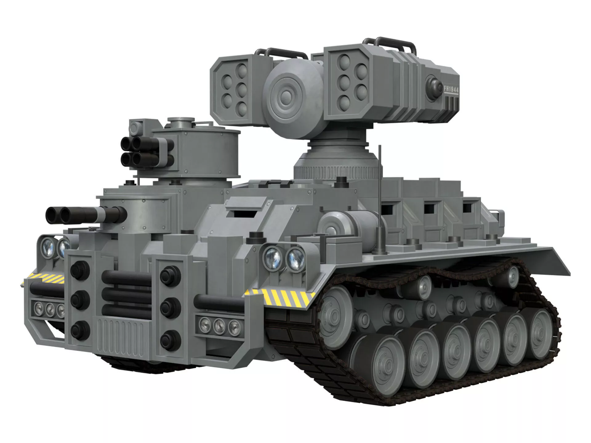 Tracked APC-1-Urban-Clean Low-poly 3D model