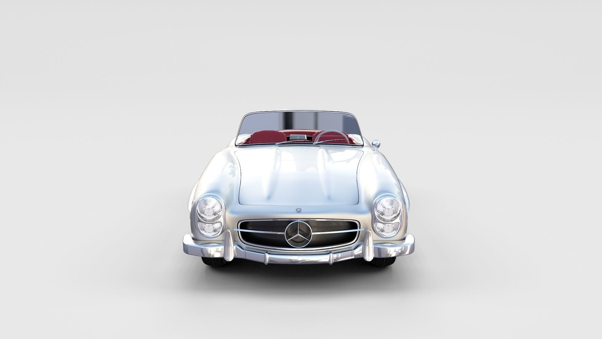 Mercedes 300SL with chassis Pack 3D model_9