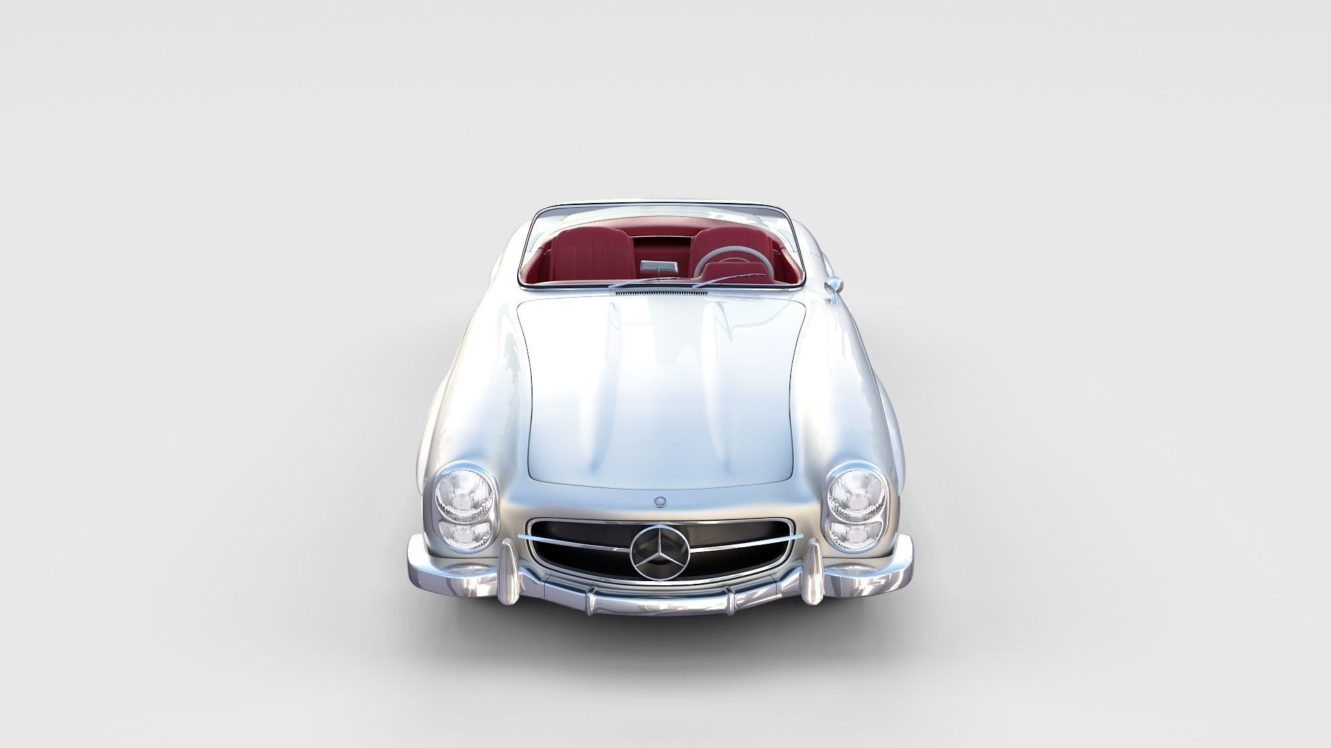 Mercedes 300SL with chassis Pack 3D model_44