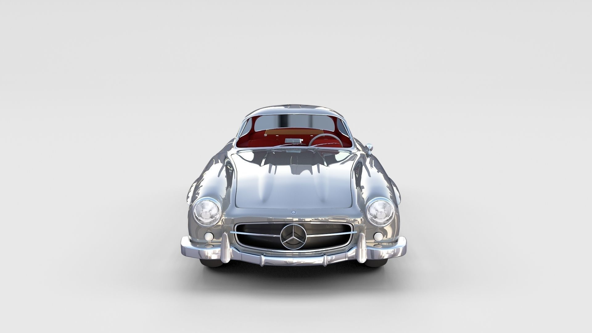 Mercedes 300SL with chassis Pack 3D model_11