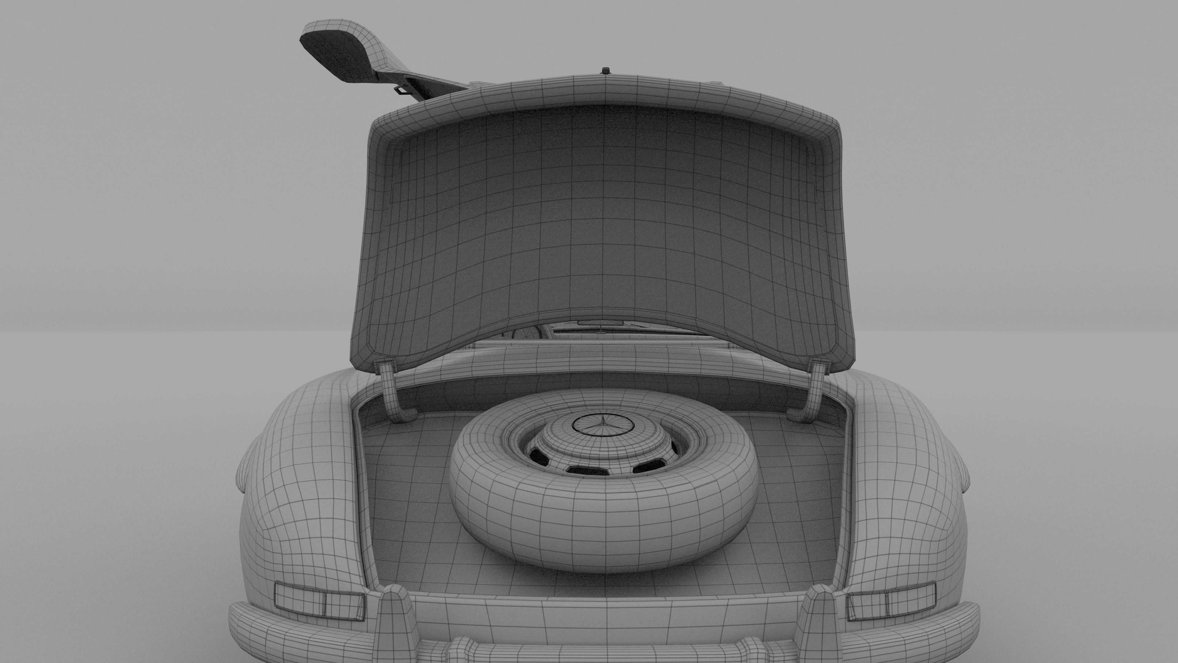 Mercedes 300SL with chassis Pack 3D model_28