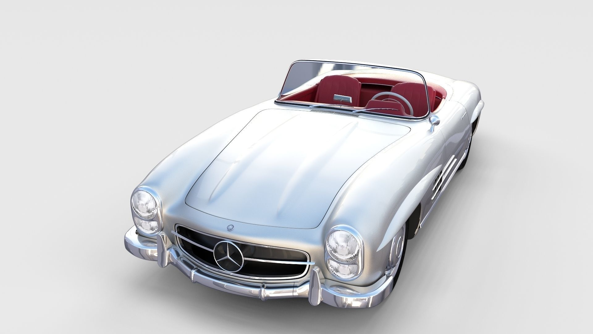 Mercedes 300SL with chassis Pack 3D model_42