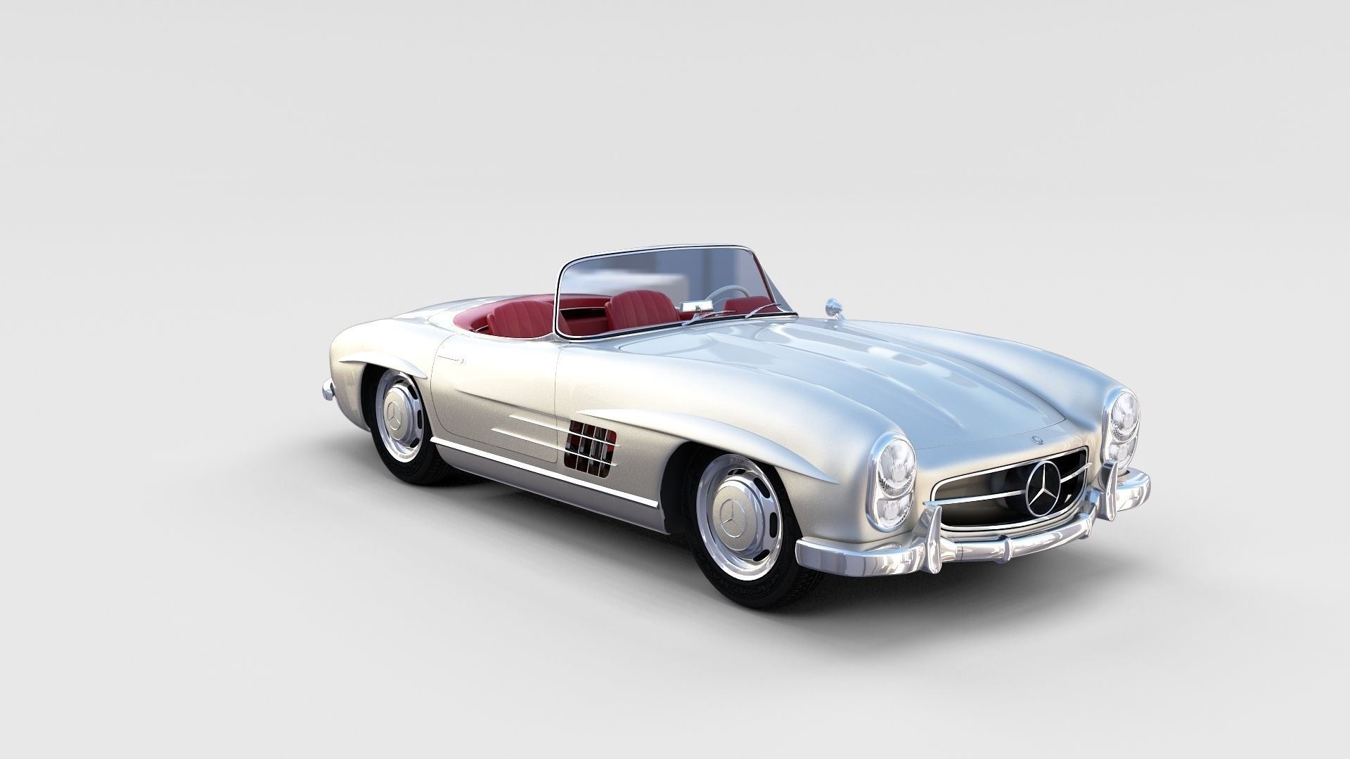 Mercedes 300SL with chassis Pack 3D model_21