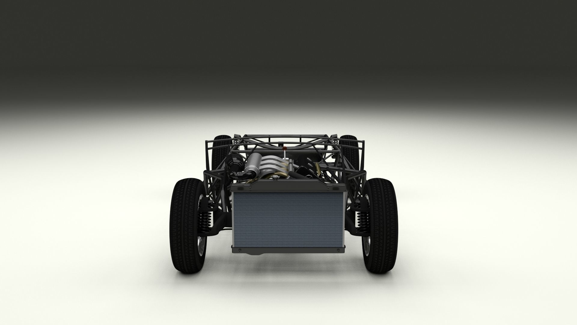 Mercedes 300SL with chassis Pack 3D model_59