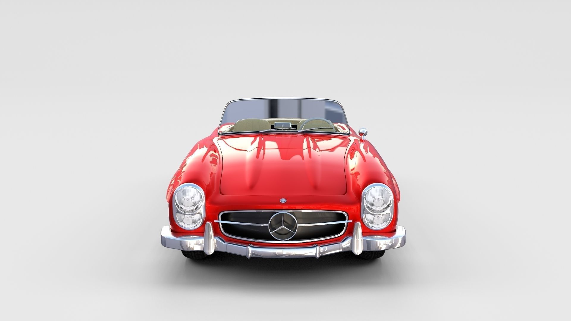 Mercedes 300SL with chassis Pack 3D model_8