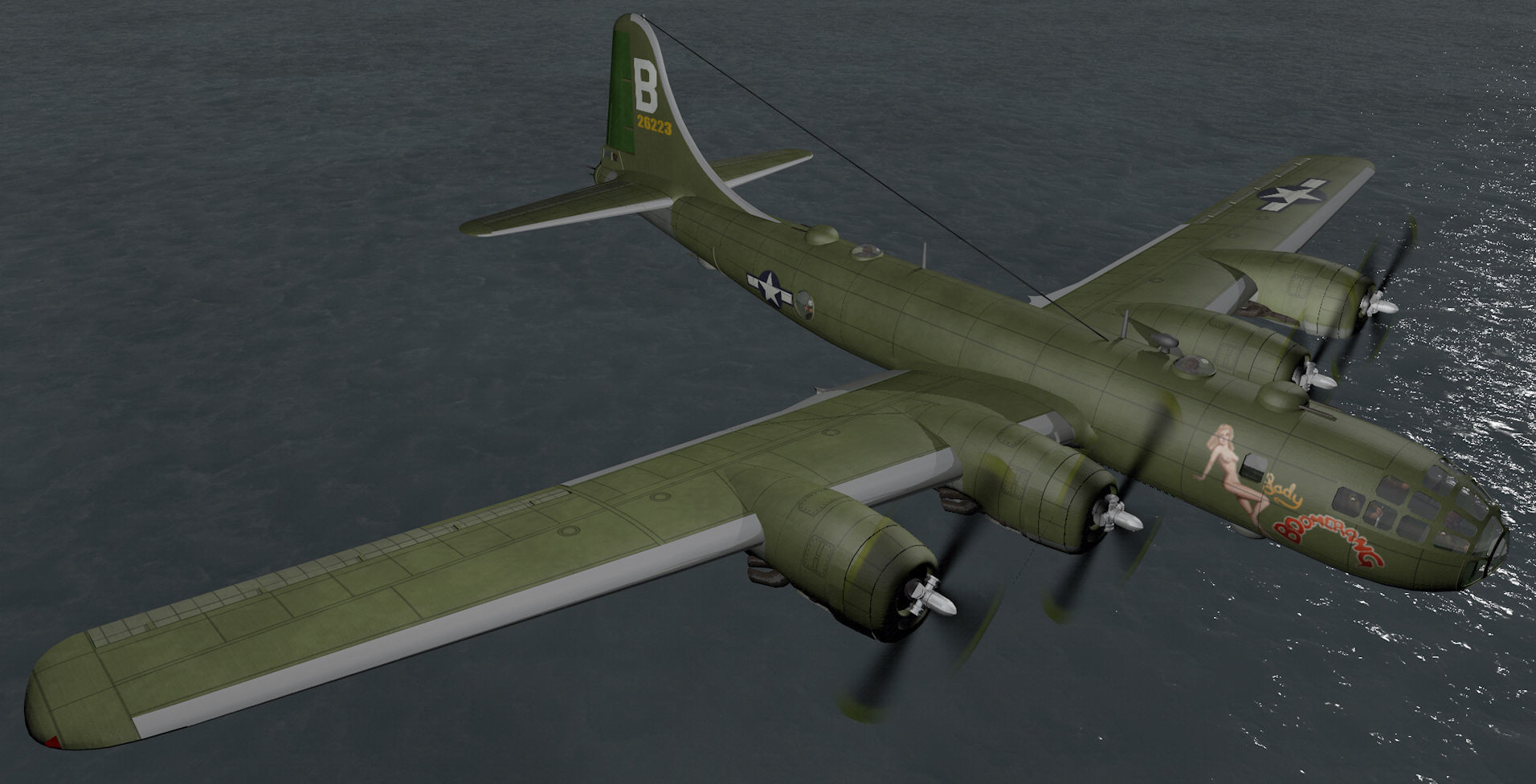 Boeing B-29 Superfortress 3D model_12