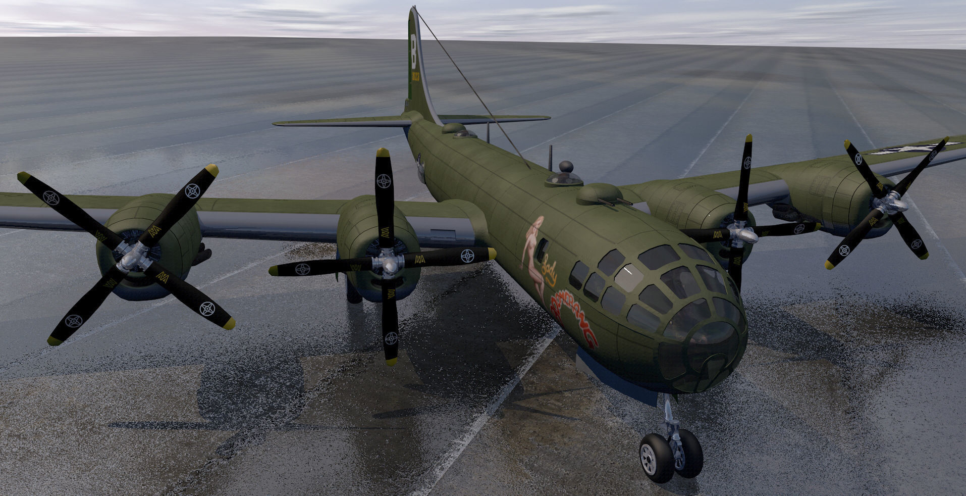 Boeing B-29 Superfortress 3D model_10