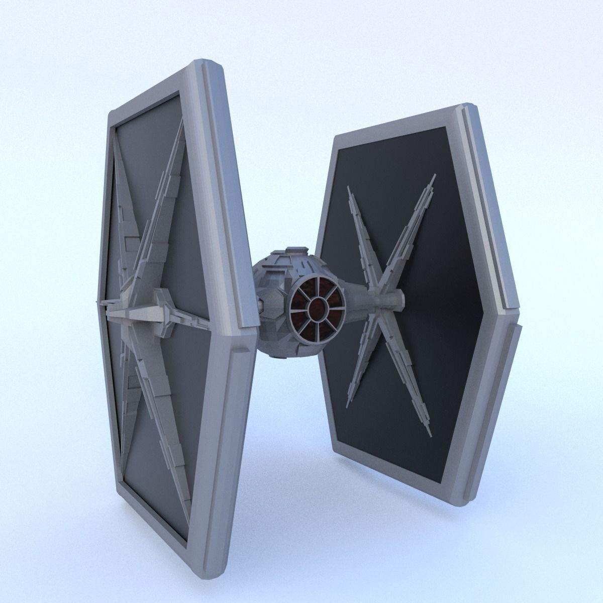 Star Wars Tie-Fighter Free low-poly 3D model