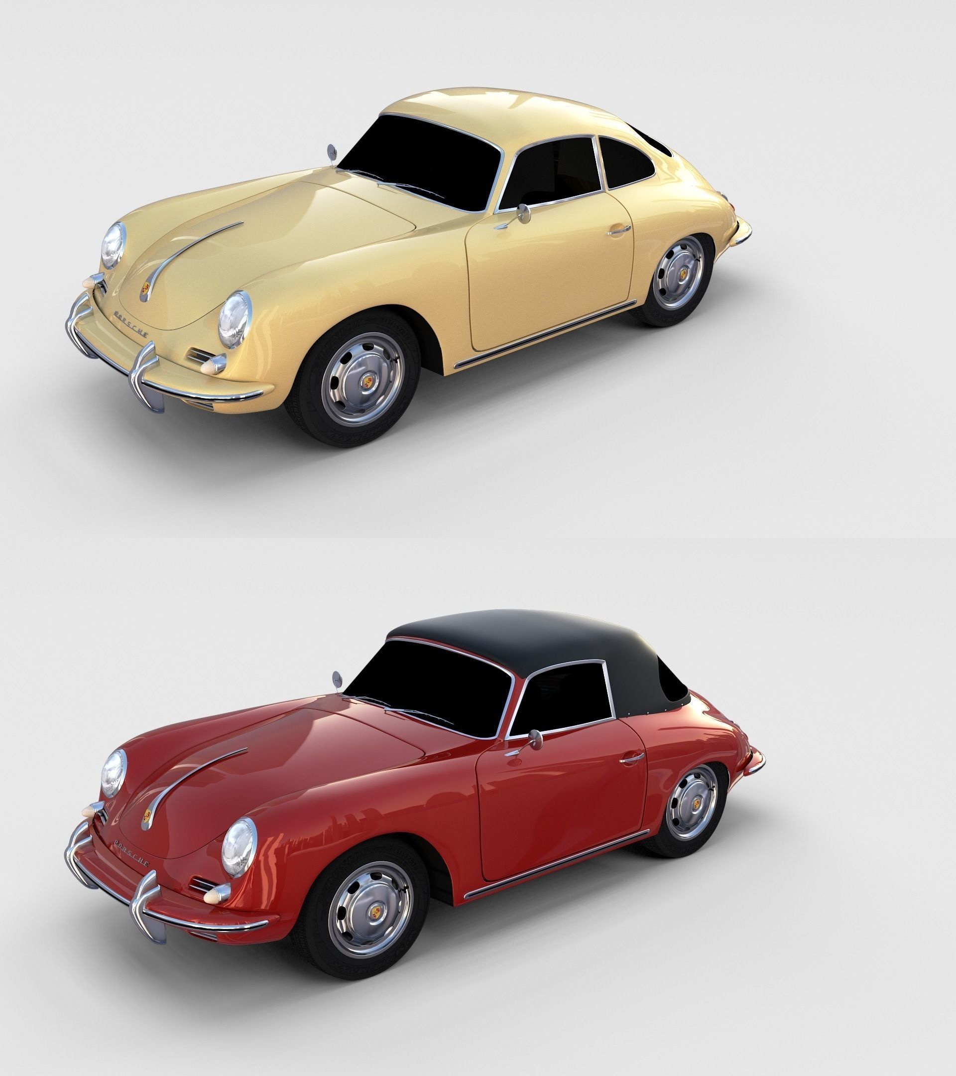 Porsche 356 Pack 3D model_0
