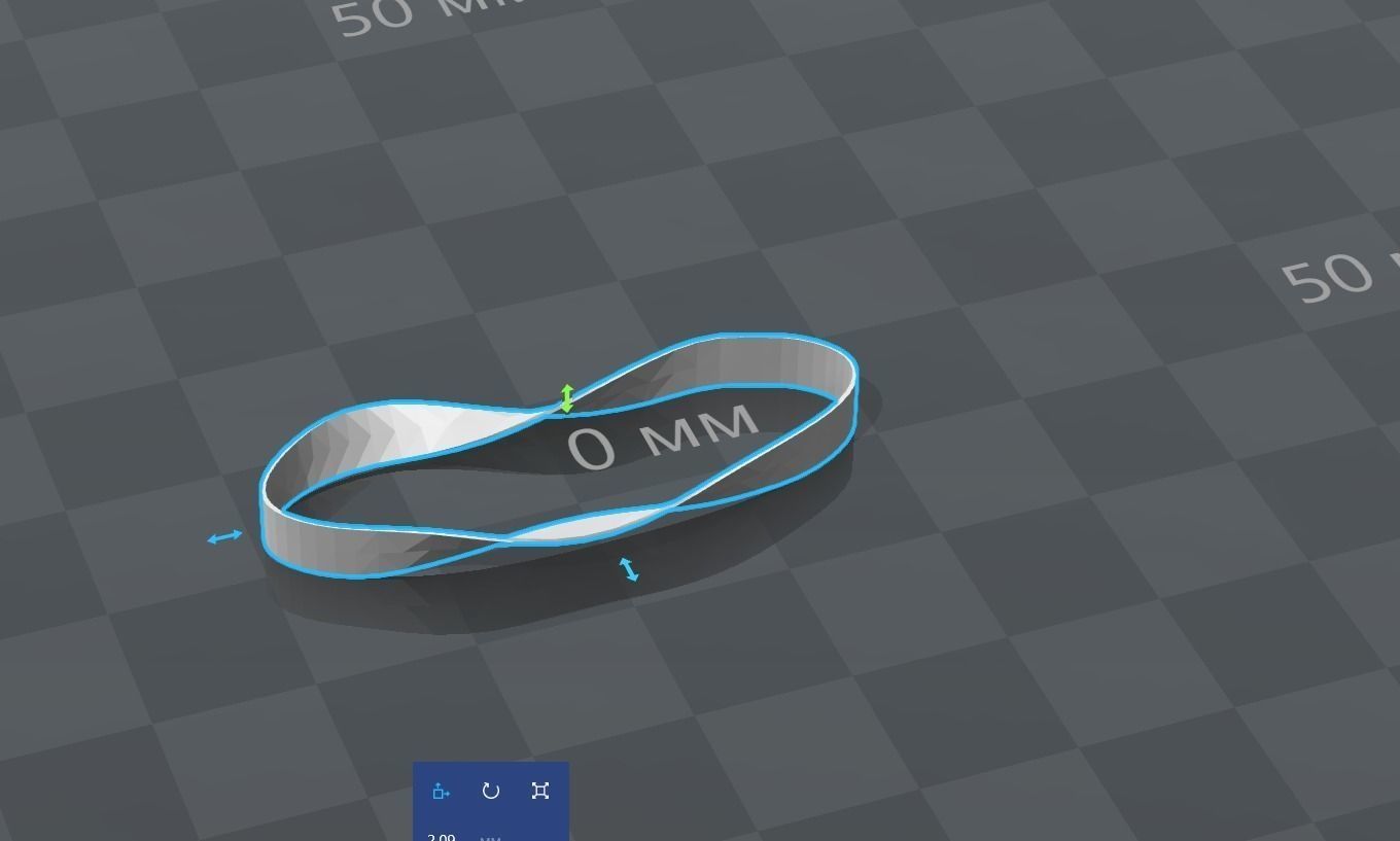 Classic mobius strip 3D print model_10