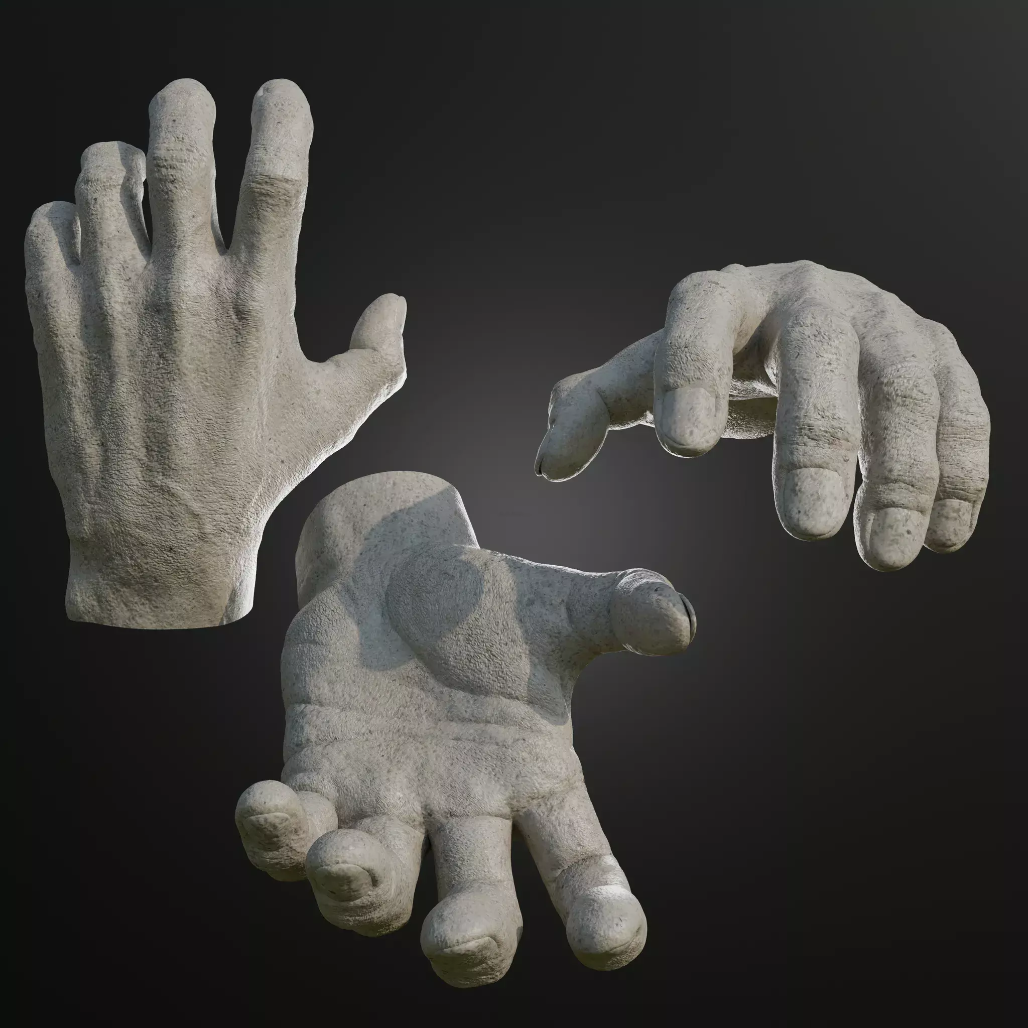 Realistic Sculpted Human Hand Free 3D model