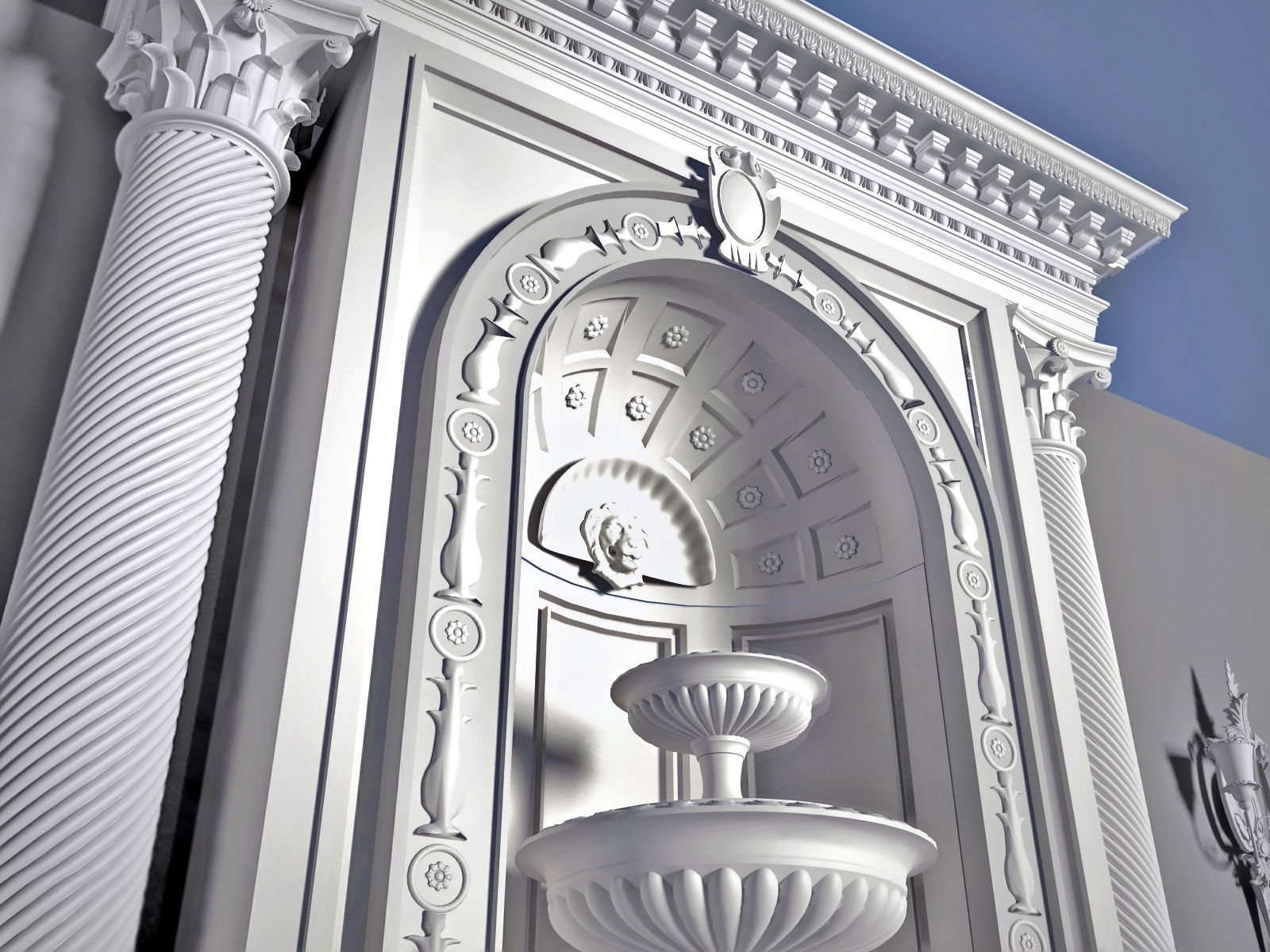 Arhitectural Interior workspace 3D model_6