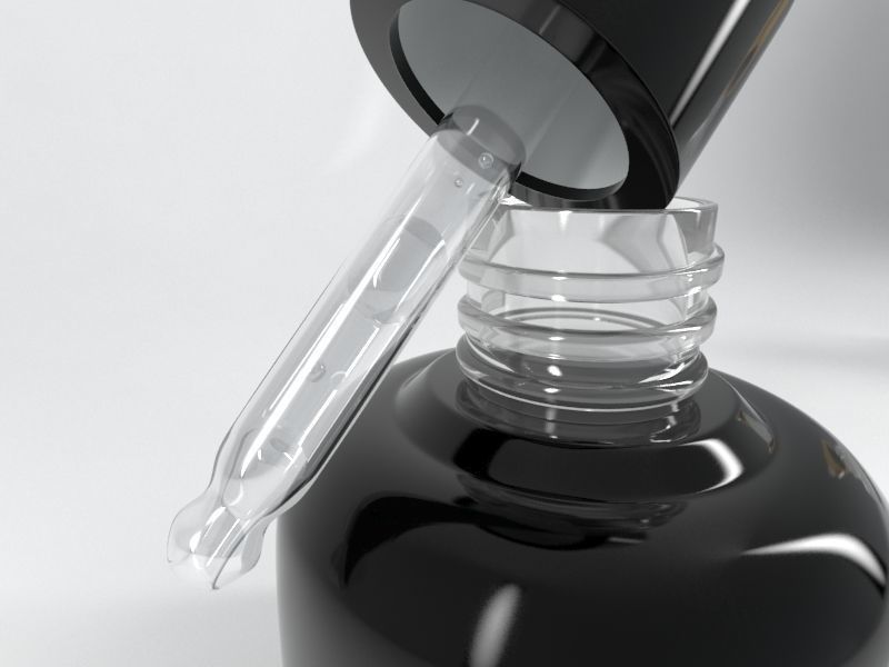 4 Cosmetic Bottle - Dropper and Box 3D model_6