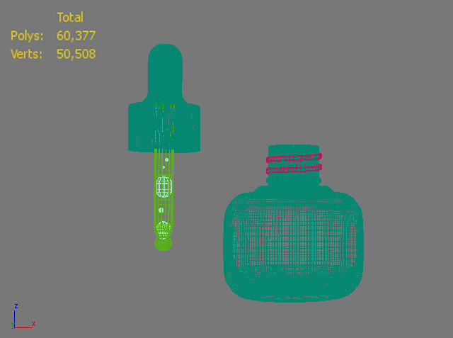 4 Cosmetic Bottle - Dropper and Box 3D model_10