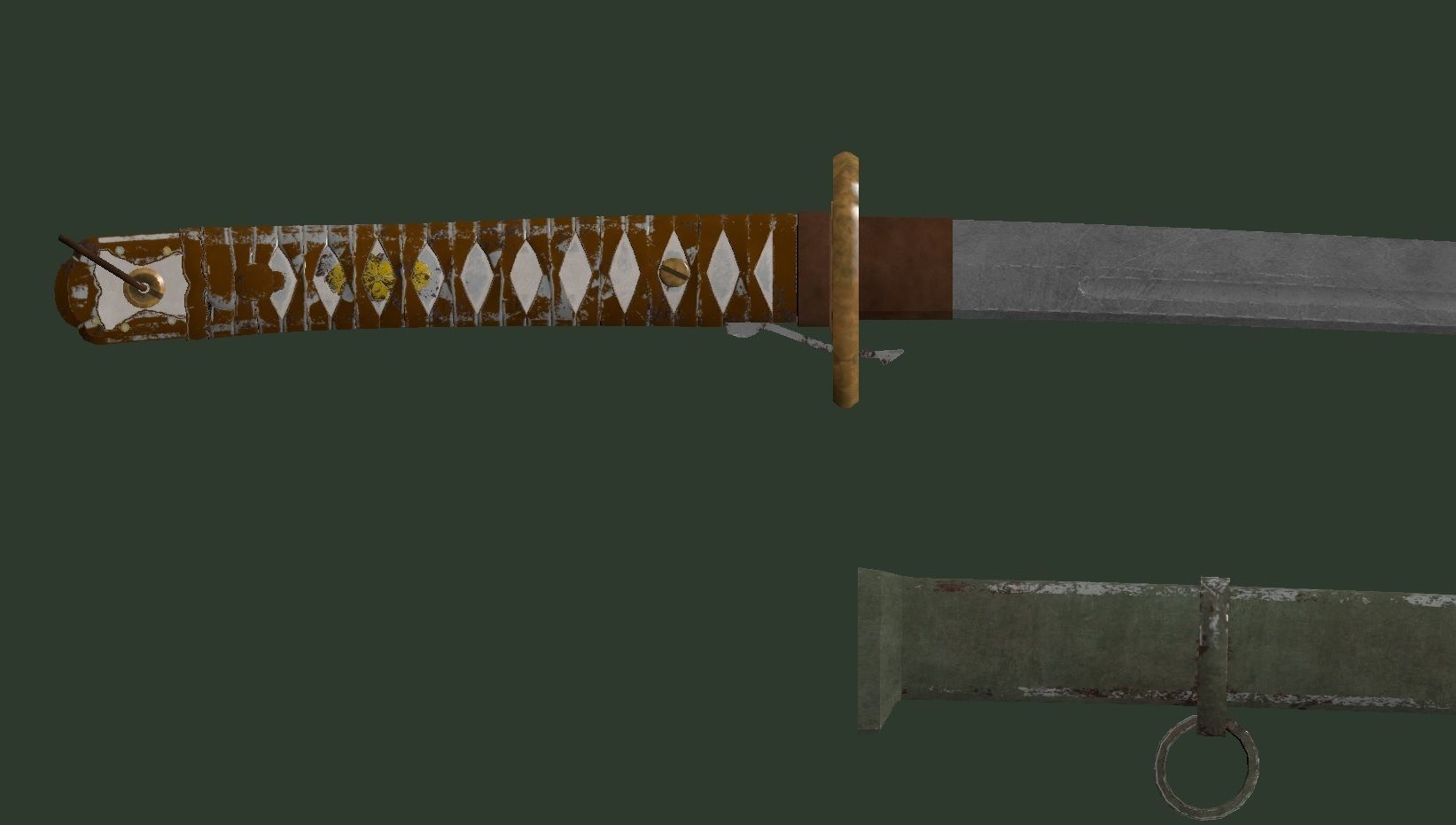 ww2 Japanese Army - Type95 Gunto 3D model_1