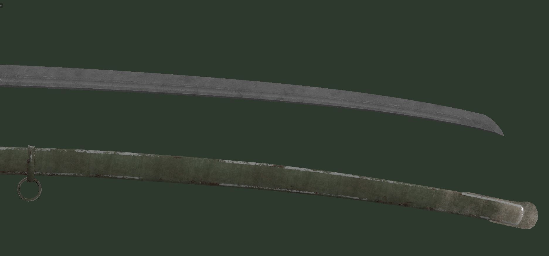 ww2 Japanese Army - Type95 Gunto 3D model_2