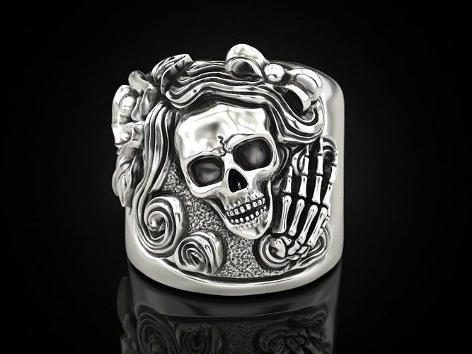 Women skull ring Update 3D print model