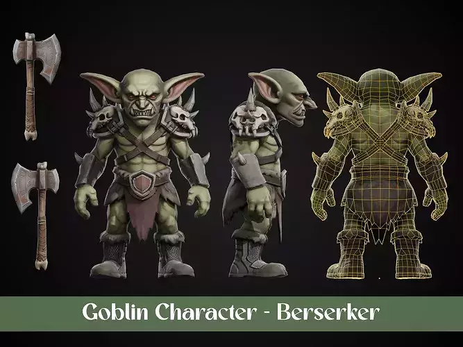 Stylized Goblin Character - Berserker