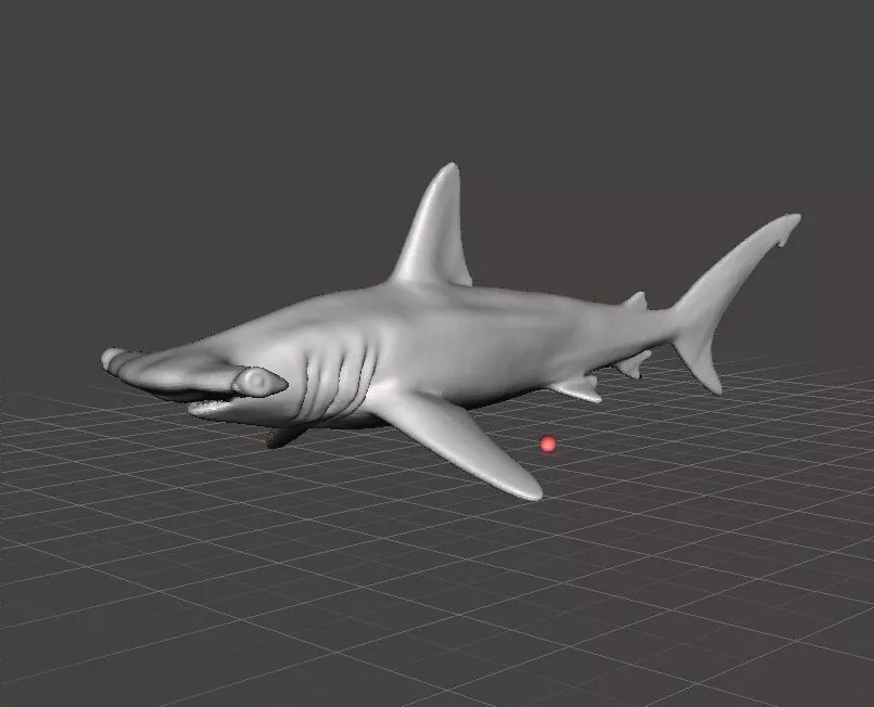 HAMMERHEAD SHARK REALISTIC FIGURE MODEL ANIMAL CREATURE WILDLIFE 3D print model