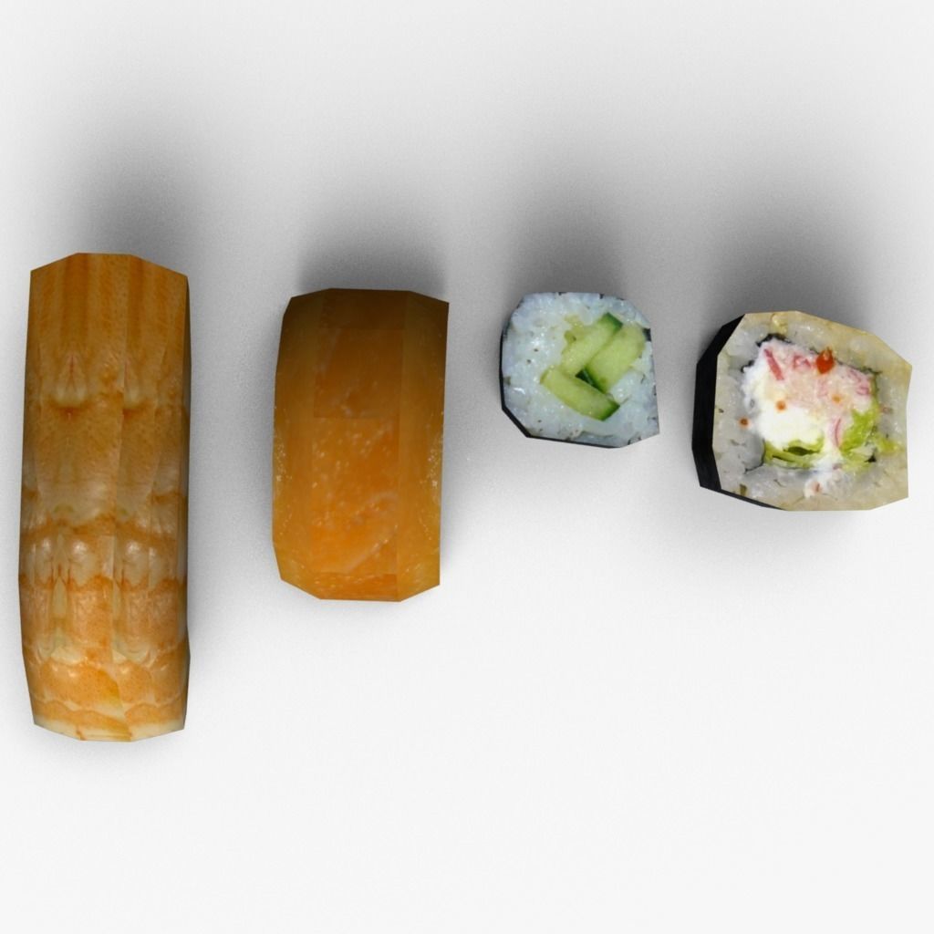 Sushi Low-Poly Low-poly 3D model_2