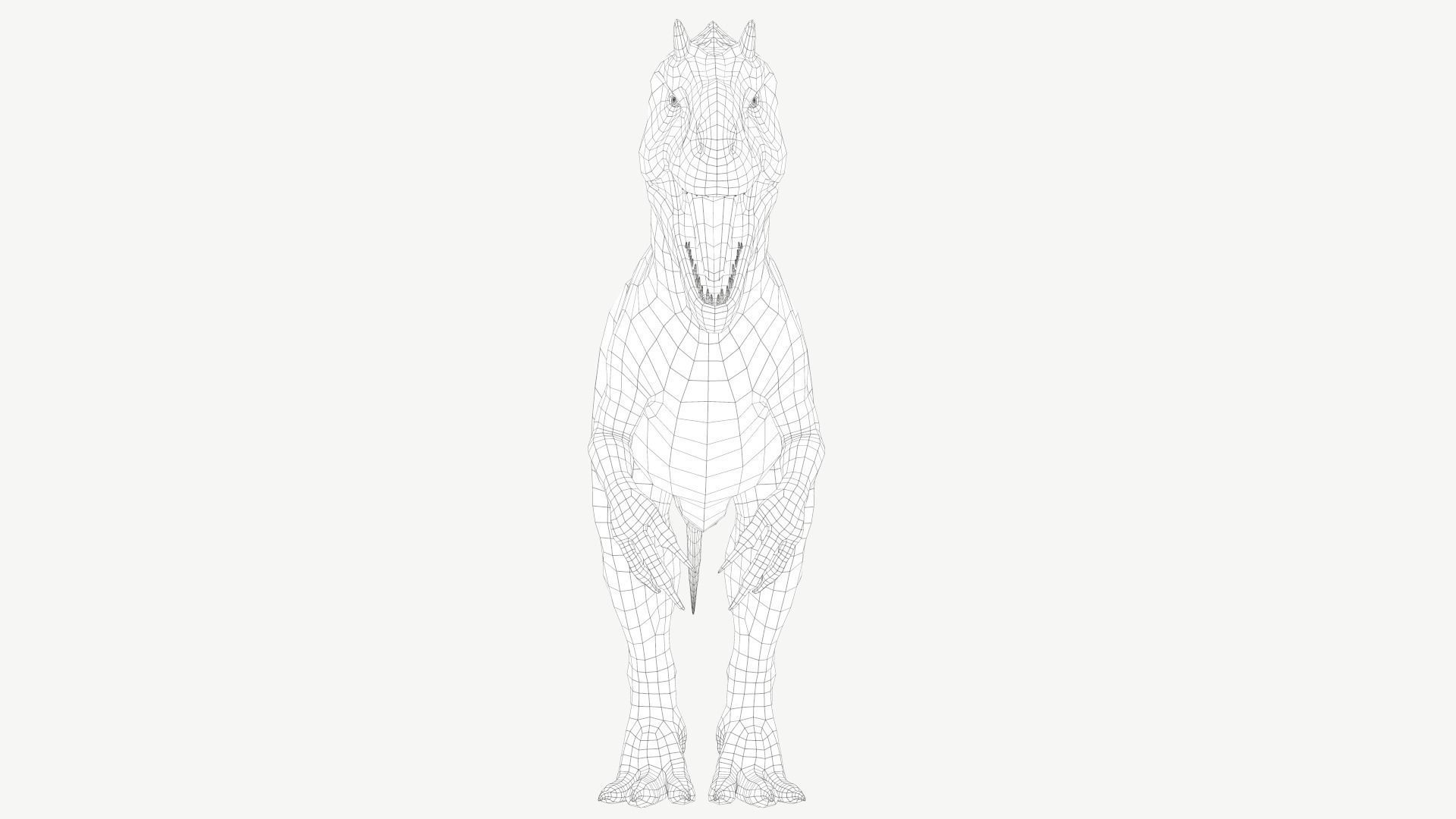 Allosaurus dinosaur Low-poly 3D model_10