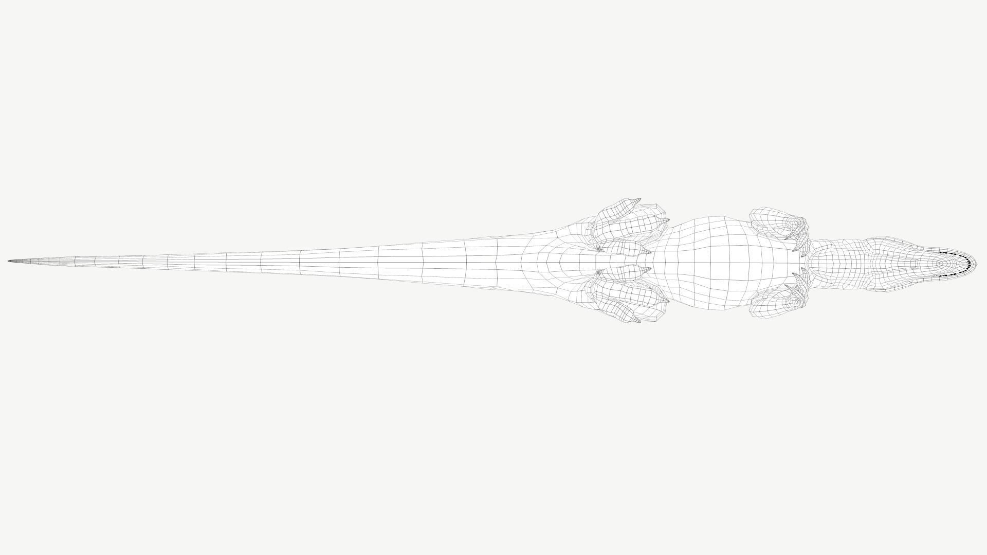 Allosaurus dinosaur Low-poly 3D model_12