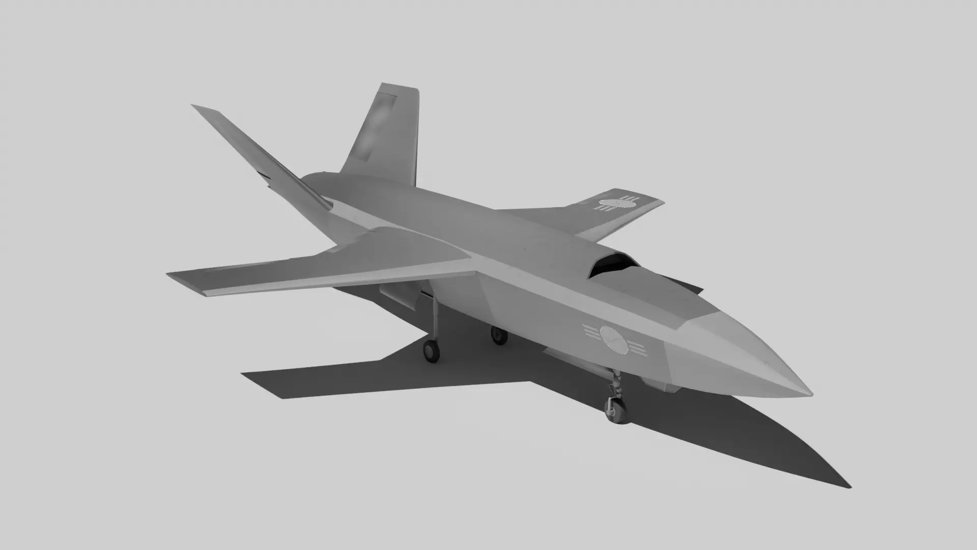 South Korean Airforce Royal Wingman UCAV LUS-LW 3D model