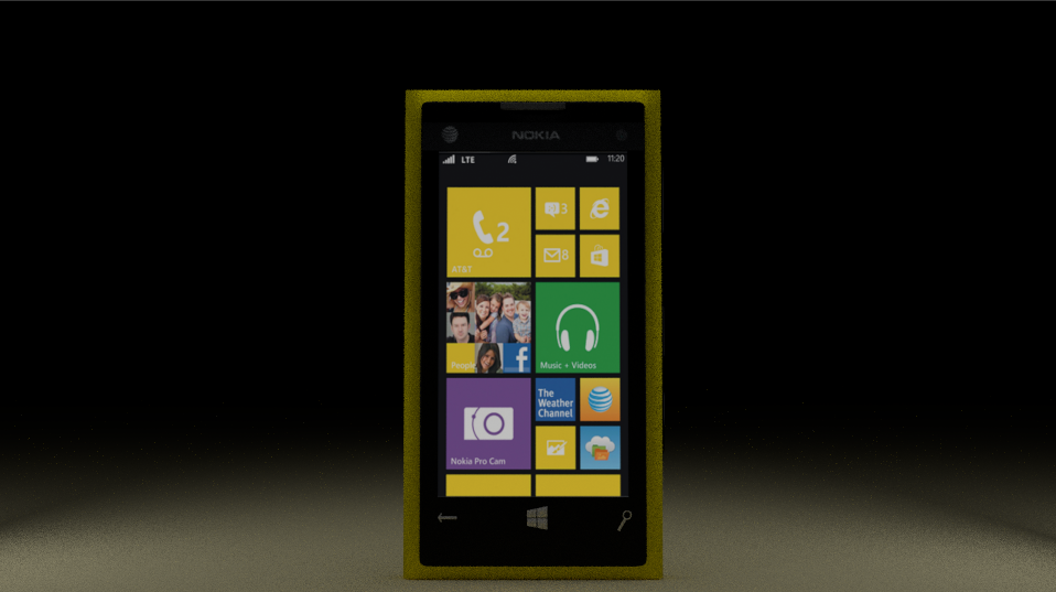 Nokia Lumia 1020 Yellow 3D model_1