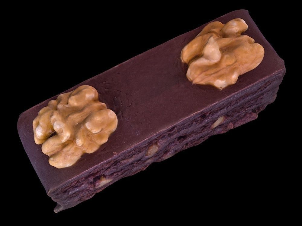 Chocolate cake slice 3D model_5